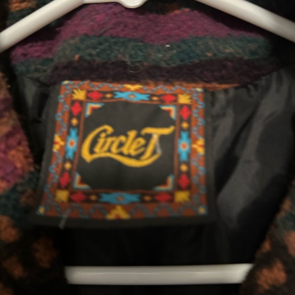 Vintage Circle T Aztec Mens Southwest Bomber Jacket - Picture 7 of 11